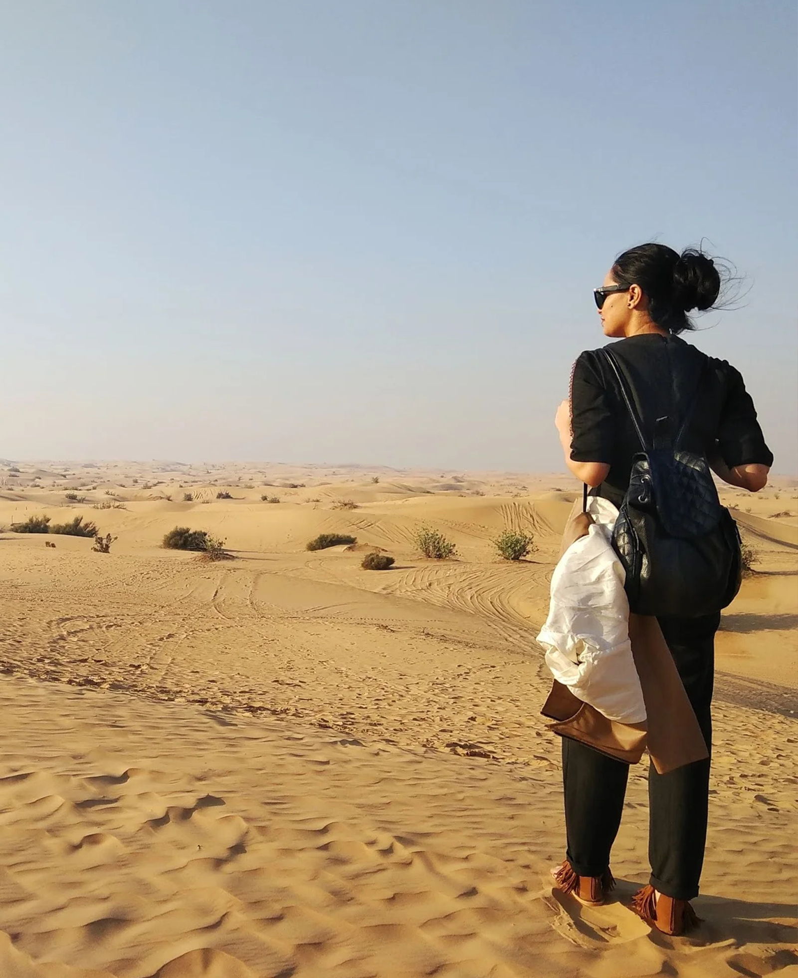 Take a backpack and stock it with wet tissues and water